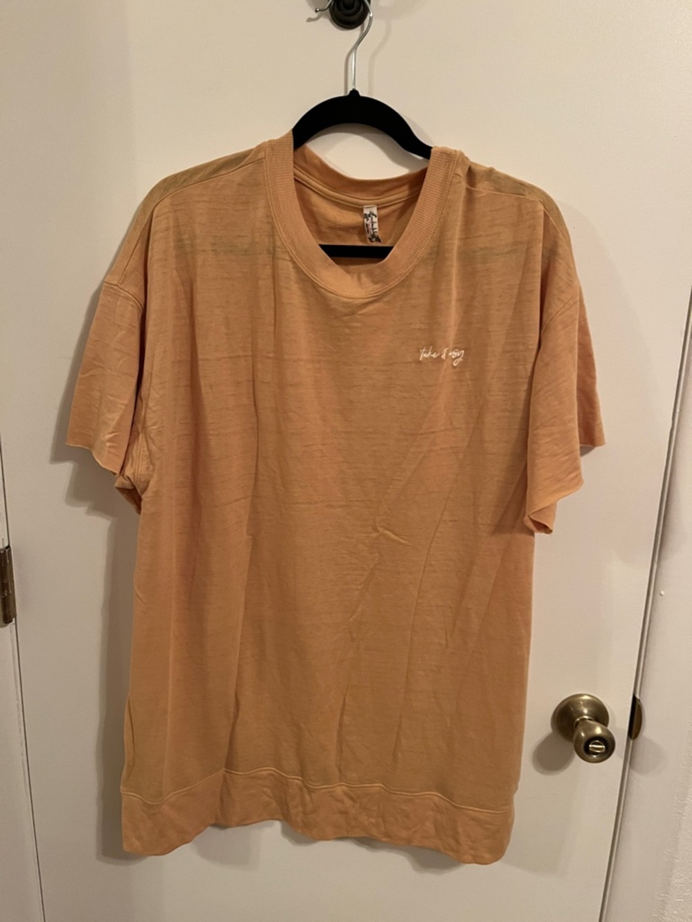 Free People Short Sleeve Sleep Tee in Yellow